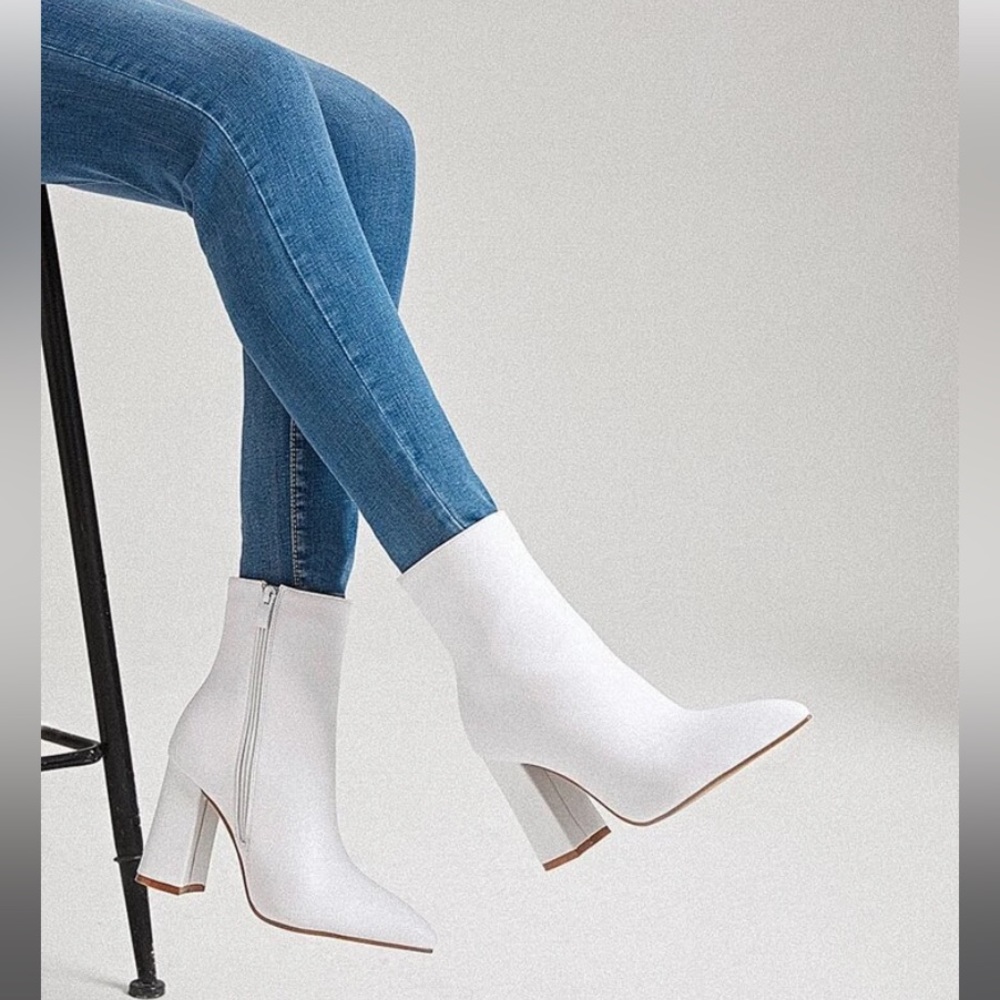 Shein white boots